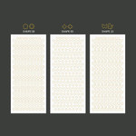 Wanna This Twinkle Gold Border Line Sticker Pack