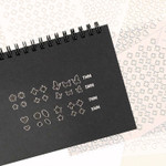 size - Wanna This Twinkle Silver Border Line Sticker Pack