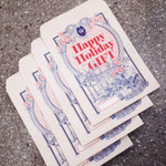 Set of 4 Bags - Happy Holiday Gift Envelope Paper Bag Set