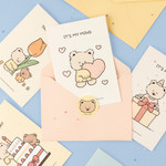 Busisi Bear Message Card and Envelope Set