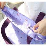 Zipper closure - Minini Pattern TATA Shoulder Tote Bag