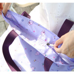 Zipper closure - BT21 Minini Pattern Shooky Shoulder Tote Bag