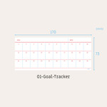 Goal Tracker - Paperian Flat Small Notepad Scheduler