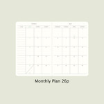 Monthly plan - 2024 Simple B6 Hardcover Dated Weekly Planner