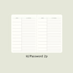 ID/Password - 2024 Simple B6 Hardcover Dated Weekly Planner