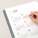 2024 Second A4 Twin Wire Dated Monthly Planner Agenda