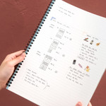 Lined note - 2024 Second A4 Twin Wire Dated Monthly Planner Agenda