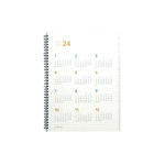 2024 Second A4 Twin Wire Dated Monthly Planner Agenda