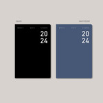 Black, Navy - 2024 Basic B6 Dated Weekly Planner Agenda