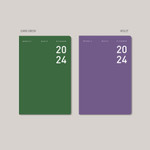 Dark green, Violet - 2024 Basic B6 Dated Weekly Planner Agenda