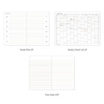 Yearly plan, Yearly checklist, Lined note