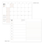 Monthly plan, Weekly plan - 2024 Basic B6 Dated Weekly Planner Agenda