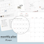Monthly plan - 2024 Brilliant A5 Dated Weekly Planner Agenda