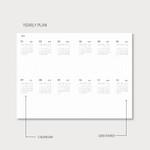 Yearly plan - Jam studio 2024 Table Long Dated Weekly Diary Planner