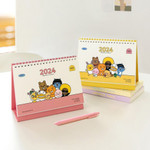 2024 Kakao Friends Small Monthly Standing Flip Desk Calendar