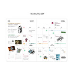 Monthly plan - 2024 Day Record A5 Dated Monthly Planner Lined Notebook