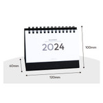Size of 2024 Beginning Simple Small Standing Flip Desk Calendar