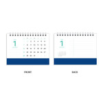Front and Back - 2024 Beginning Simple Small Standing Flip Desk Calendar