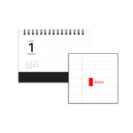 Memo - 2024 Beginning Simple Small Standing Flip Desk Calendar