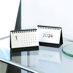 2024 Beginning Simple Small Standing Flip Desk Calendar