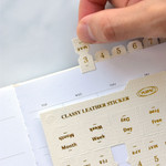 Usage example - Classy Textured Leather Index Tab Sticker