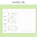 Monthly - Dash and Dot Lucky 100days Dateless Daily Study Planner