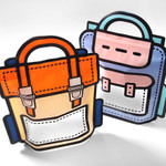 Usage example of 2Young Colorful School Backpack Handle Zipper Bag Set