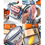 Detail of 2Young Colorful School Backpack Handle Zipper Bag Set