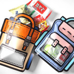 Usage example of 2Young Colorful School Backpack Handle Zipper Bag Set