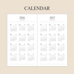 Calendar - 2026 Official Slim Dated Monthly Planner Scheduler