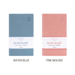 Water blue, Pink mousse - 2026 Official Slim Dated Monthly Planner Scheduler