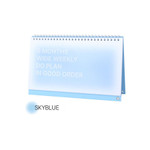 Sky Blue - Wanna This DO 6 Months Dateless Weekly Desk Study Planner