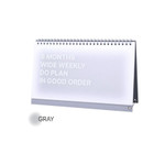 Gray - Wanna This DO 6 Months Dateless Weekly Desk Study Planner