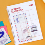 Translucent cover - Indigo 2026 Gibon A4 Dated Monthly Planner