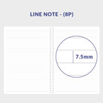 Lined note - Indigo 2025 Gibon A5 Dated Weekly Planner