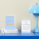 Blue Grid - 2026 Daily Habits Small Desk Calendar Blue Grid - 2026 Daily Habits Small Desk Calendar