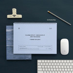 02 Powder Blue - Iconic 2026 Flow A4 Dated Monthly Desk Planner