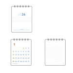 Calendar pages - Byfulldesign 2026 Lined Tiny Desk Calendar Set of 2 Calendar pages - Byfulldesign 2026 Lined Tiny Desk Calendar Set of 2