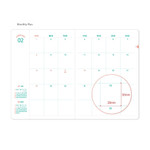 Monthly Plan - Indigo 2026 The Temperature Of The Day B6 Band Dated Weekly Diary