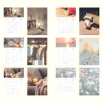 Calendar pages - O-Check 2025 My Four Seasons A5 Monthly Desk Calendar