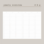 Yearly Overview - Dash and Dot 2026 Ordinary Orbit Dated Weekly Diary