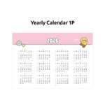 Yearly calendar - Kakao Friends 2025 Say Cheese Small Desk Calendar