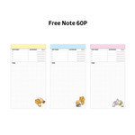 Free note - Kakao Friends Say Cheese Dateless Weekly Planner Notepad