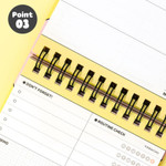 Wire binding - Kakao Friends Say Cheese Dateless Weekly Planner Notepad