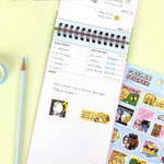 Free note - Kakao Friends Say Cheese Dateless Weekly Planner Notepad