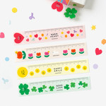 Bookfriends Smile 15cm Ruler Clear Bookmark