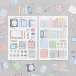 Set of 2 sheets - 2NUL My Little Library Book Memo Paper Sticker Set