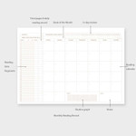 Monthly Reading Record - Plepic Bucket Book Reading Planner