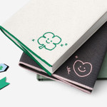 Cute embroidered - Bookfriends Miso Embroidered Canvas Cotton Book Cover