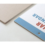 Sturdy backing board - Indigo 2026 Lunar Korean Retro A4 Wall Calendar